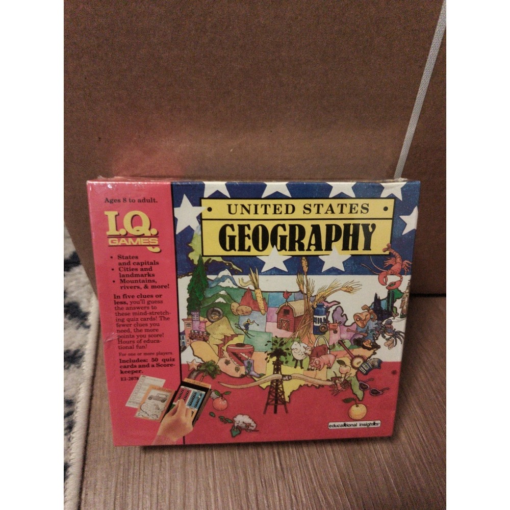 Educational Insights IQ Games United States Geography States/Capital Game NEW